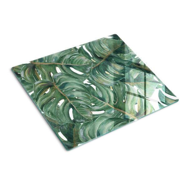 Schneidebrett glas Monstera-Blätter