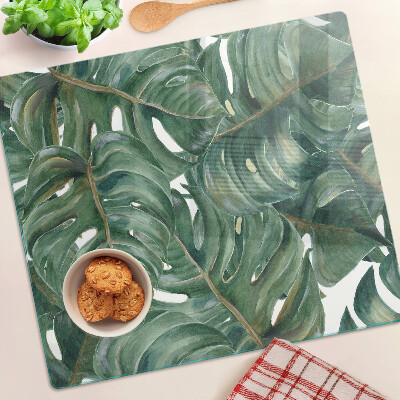 Schneidebrett glas Monstera-Blätter