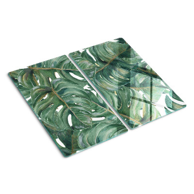 Schneidebrett glas Monstera-Blätter