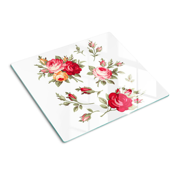 Glasschneidebrett Vintage Rosen
