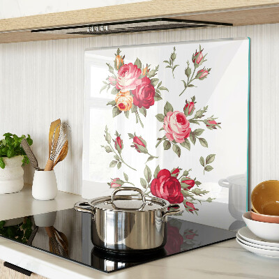Glasschneidebrett Vintage Rosen