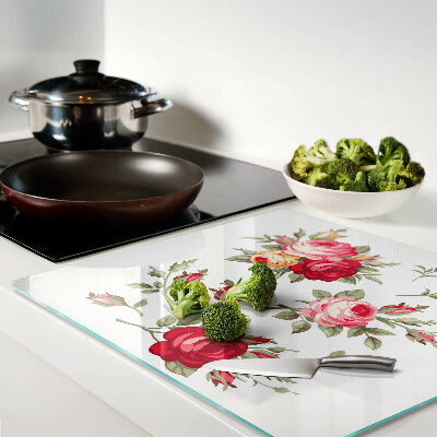 Glasschneidebrett Vintage Rosen