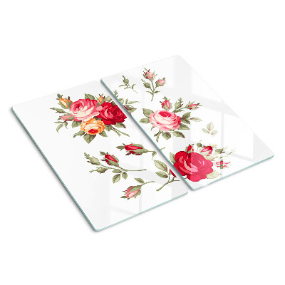 Glasschneidebrett Vintage Rosen