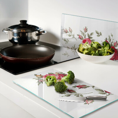 Glasschneidebrett Vintage Rosen