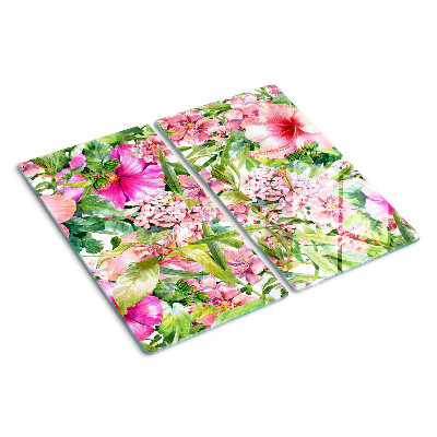 Schneidebrett glas Tropisches Blumenmuster