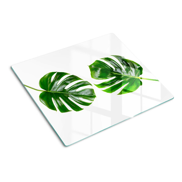 Glasschneidebrett Monstera-Blätter