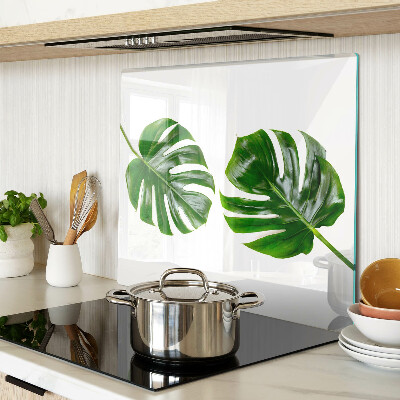 Glasschneidebrett Monstera-Blätter
