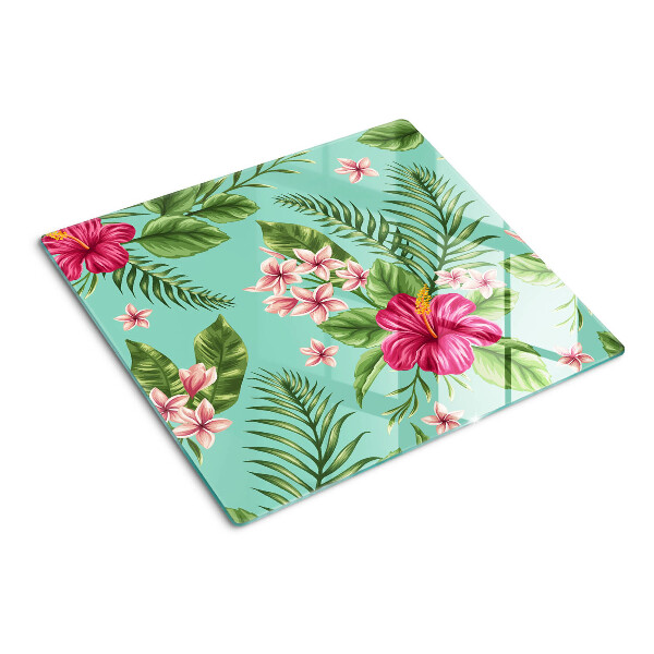 Schneidebrett glas Tropisches Blumenmuster