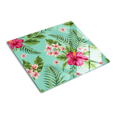 Schneidebrett glas Tropisches Blumenmuster
