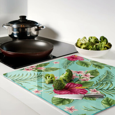 Schneidebrett glas Tropisches Blumenmuster