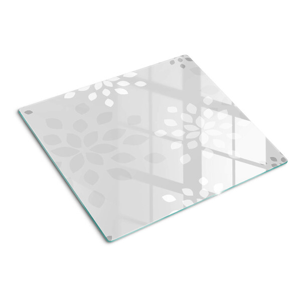Schneidebrett glas Blumenmuster mit Blättern