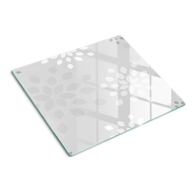 Schneidebrett glas Blumenmuster mit Blättern