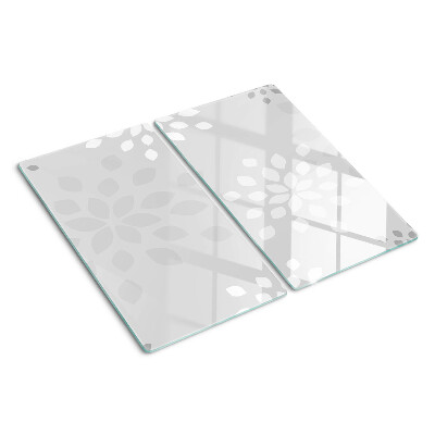 Schneidebrett glas Blumenmuster mit Blättern
