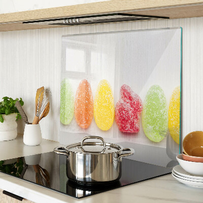 Schneidebrett glas Süßigkeiten in Regenbogenfarben