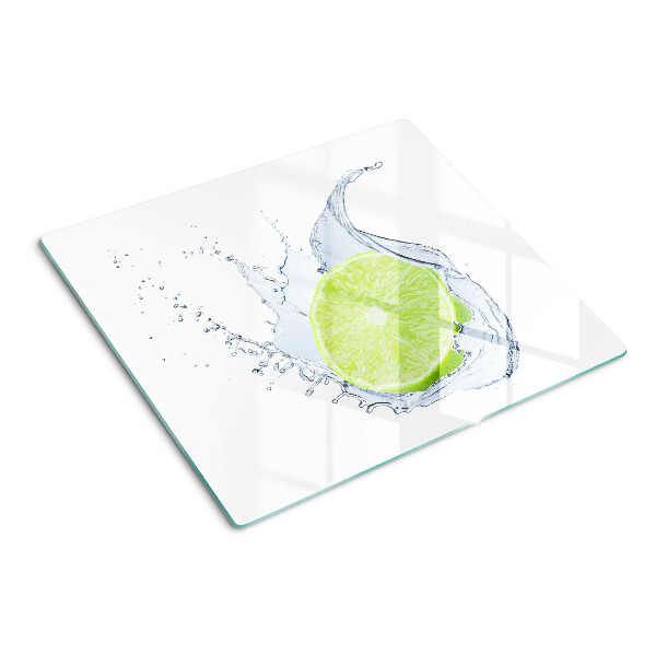 Glasschneidebrett Zitrone in Wasser
