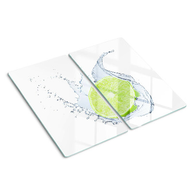 Glasschneidebrett Zitrone in Wasser