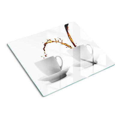 Glasschneidebrett Kaffee in Tassen