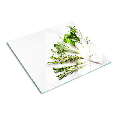 Schneidebrett glas Küchenkräuter