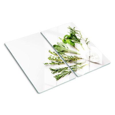 Schneidebrett glas Küchenkräuter