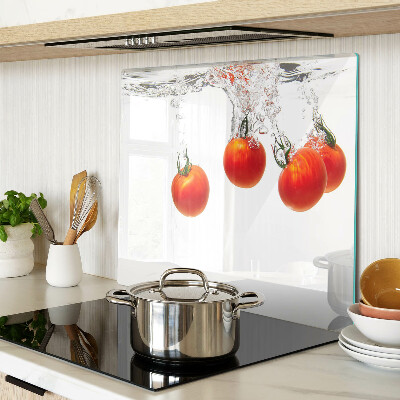 Glasschneidebrett Tomaten in Wasser
