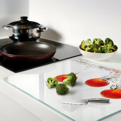 Glasschneidebrett Tomaten in Wasser