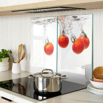 Glasschneidebrett Tomaten in Wasser