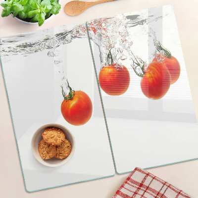 Glasschneidebrett Tomaten in Wasser