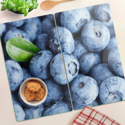 Glasschneidebrett Beeren mit Blatt