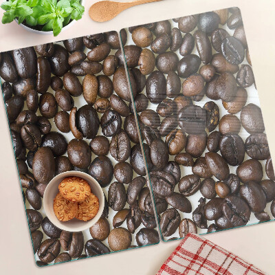 Glasschneidebrett Kaffeebohnen