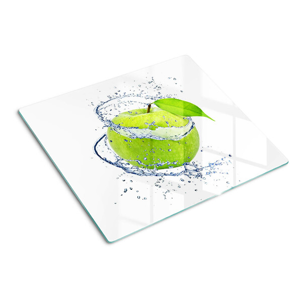 Schneidebrett glas Apfel im Wasser