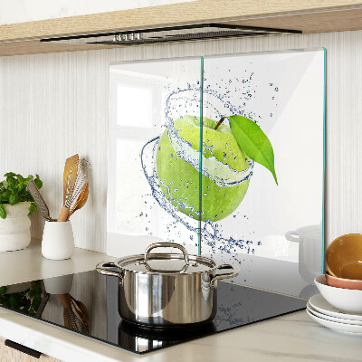 Schneidebrett glas Apfel im Wasser