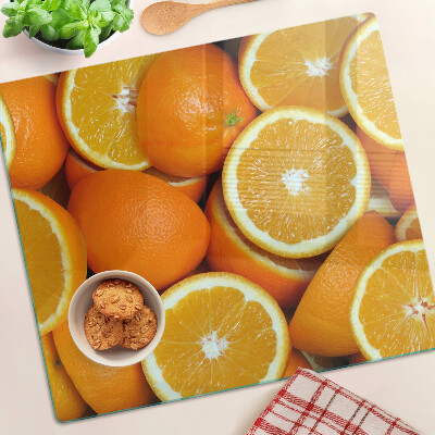 Schneidebrett glas Geschnittene Orangen