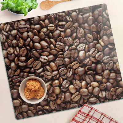 Glasschneidebrett Kaffeebohnen