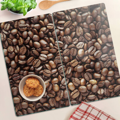 Glasschneidebrett Kaffeebohnen