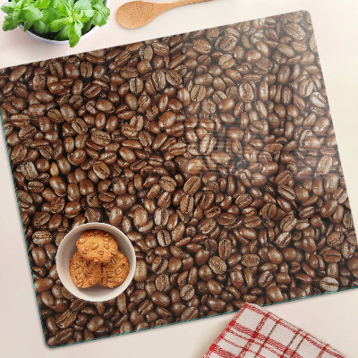 Glasschneidebrett Kaffeebohnen