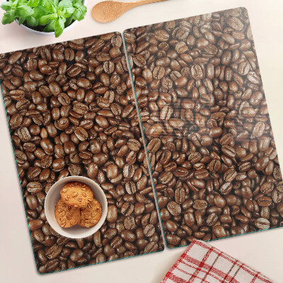 Glasschneidebrett Kaffeebohnen