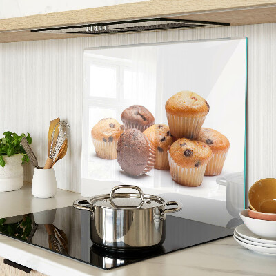 Schneidebrett glas Schokoladen-Vanille-Muffins