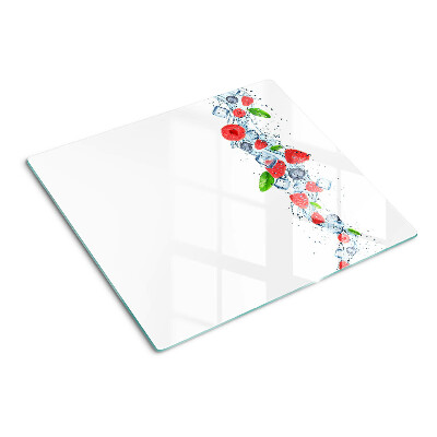 Schneidebrett glas Blumenmuster mit Beeren