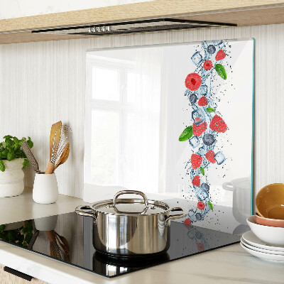 Schneidebrett glas Blumenmuster mit Beeren