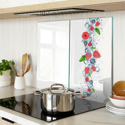Schneidebrett glas Blumenmuster mit Beeren