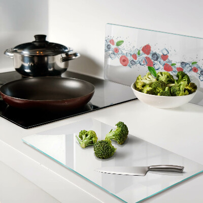 Schneidebrett glas Blumenmuster mit Beeren