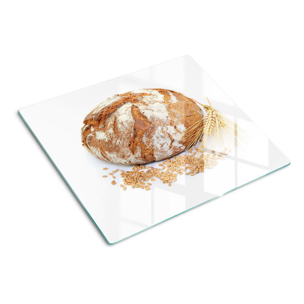 Glasschneidebrett Brot und Getreide