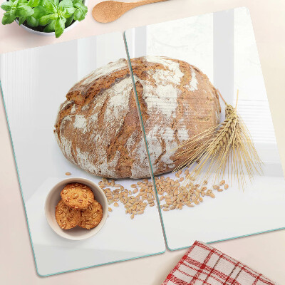 Glasschneidebrett Brot und Getreide