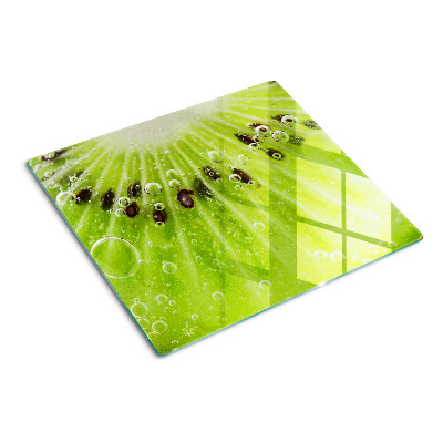 Schneidebrett glas Kiwi mit Wassertropfen