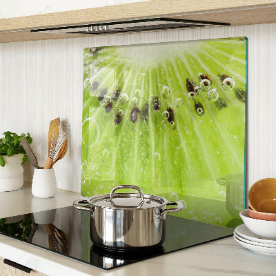 Schneidebrett glas Kiwi mit Wassertropfen