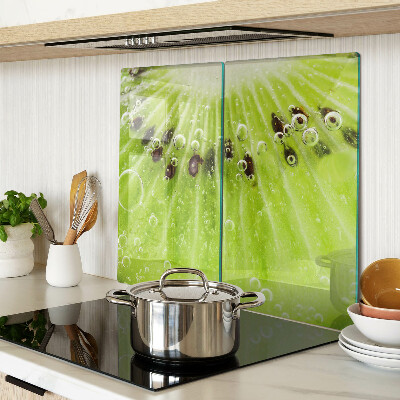 Schneidebrett glas Kiwi mit Wassertropfen