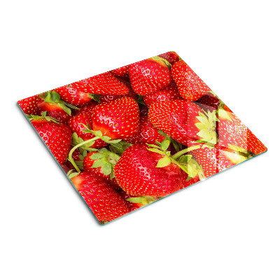 Glasschneidebrett Erdbeeren auf dem Hintergrund