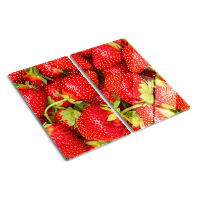 Glasschneidebrett Erdbeeren auf dem Hintergrund
