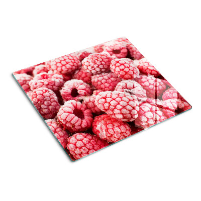 Schneidebrett glas Himbeeren in einer frischen Edition