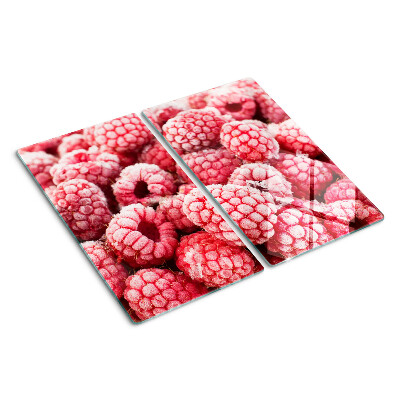 Schneidebrett glas Himbeeren in einer frischen Edition